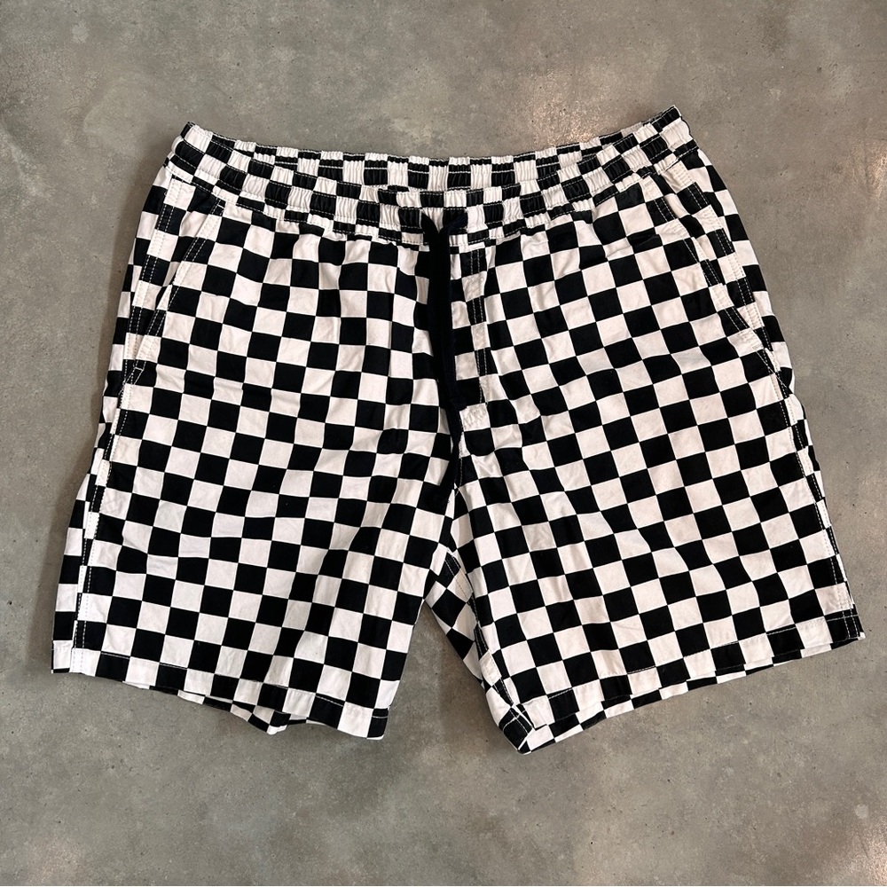 Vans Black & White Checkerboard Athletic Shorts Men’s XL
